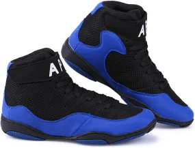 AIRFUL Men's Wrestling Shoes High-top Squat Shoes Indoor Gym Sports Comprehensive Training Shoes with Mesh Ventilation Holes (Color : Blue, Size : 8.5 Women/7 Men)