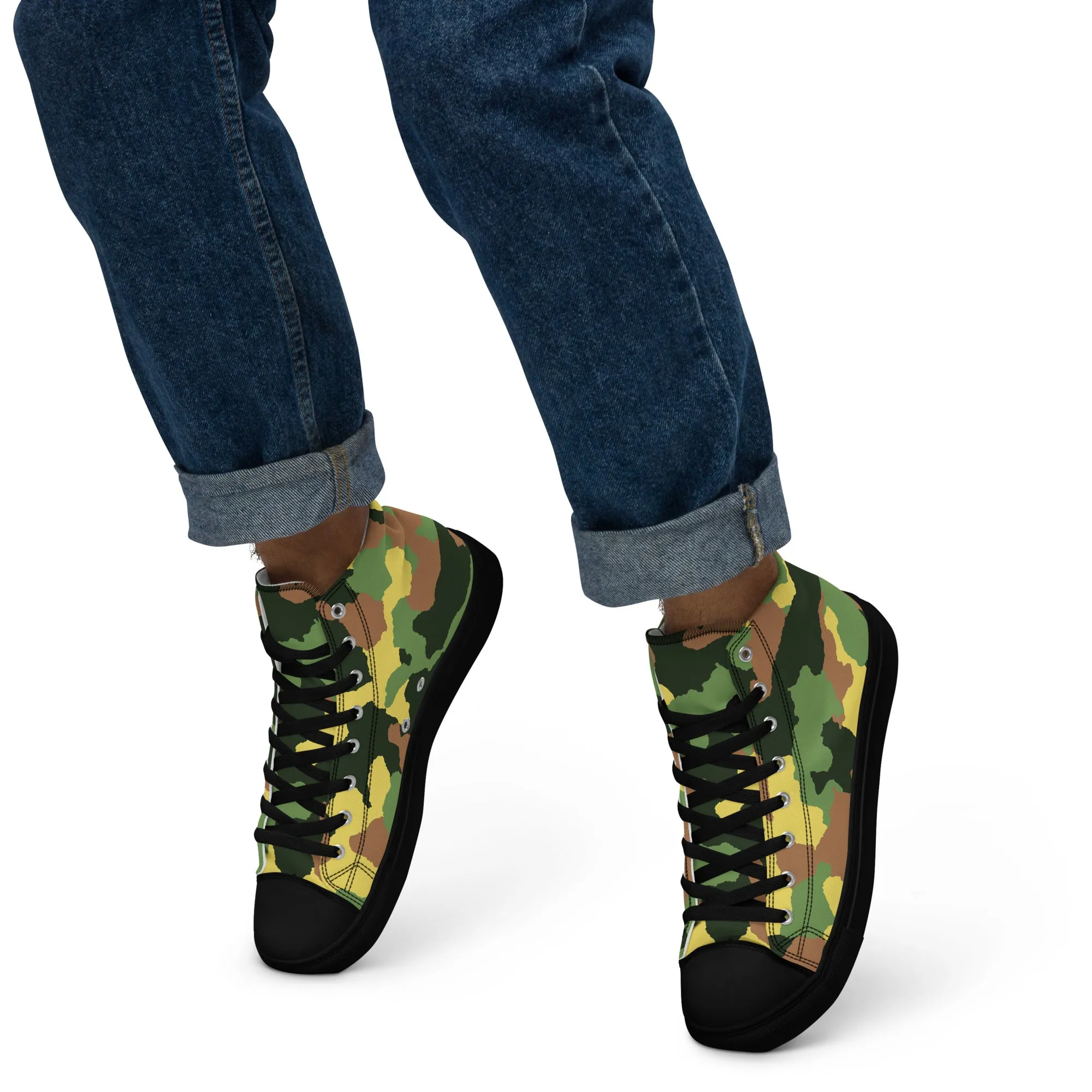 Baskets hautes en toile homme "Camouflage"