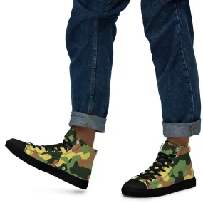 Baskets hautes en toile homme "Camouflage"