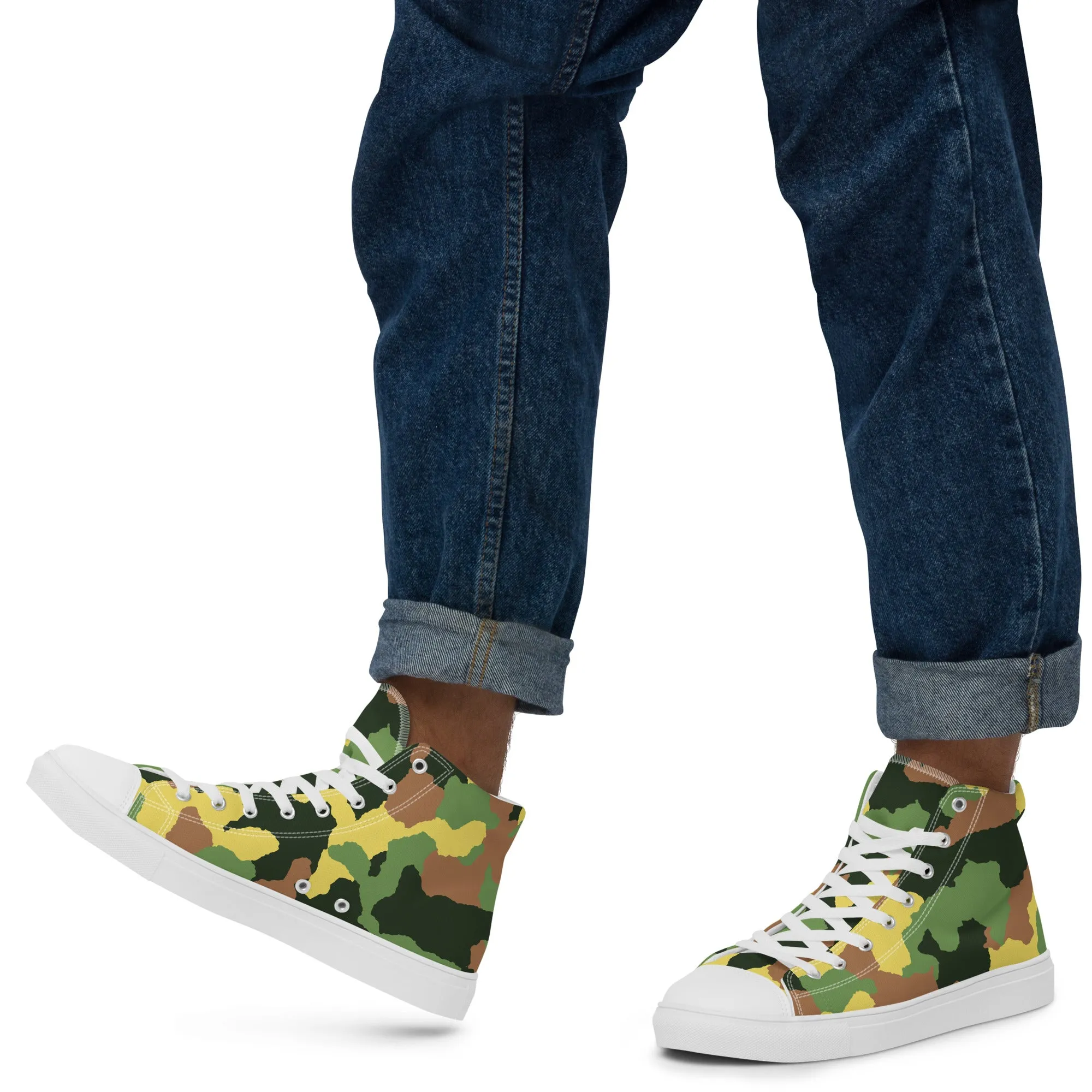 Baskets hautes en toile homme "Camouflage"