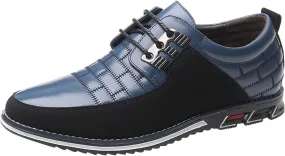 BORAMAX Men's Dress Shoes Lace-up Loafers Leather Oxford Classic Modern Business Driving Comfortable Dress Shoes for Men