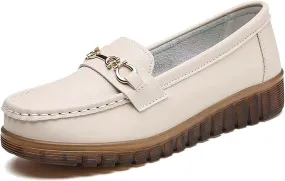 heelchic Women's Platform Chunky Loafers, Lug Sole Penny Slip On Loafers for Women, Flat Loafer Low Heel Comfortable Dressy Work Casual Shoes