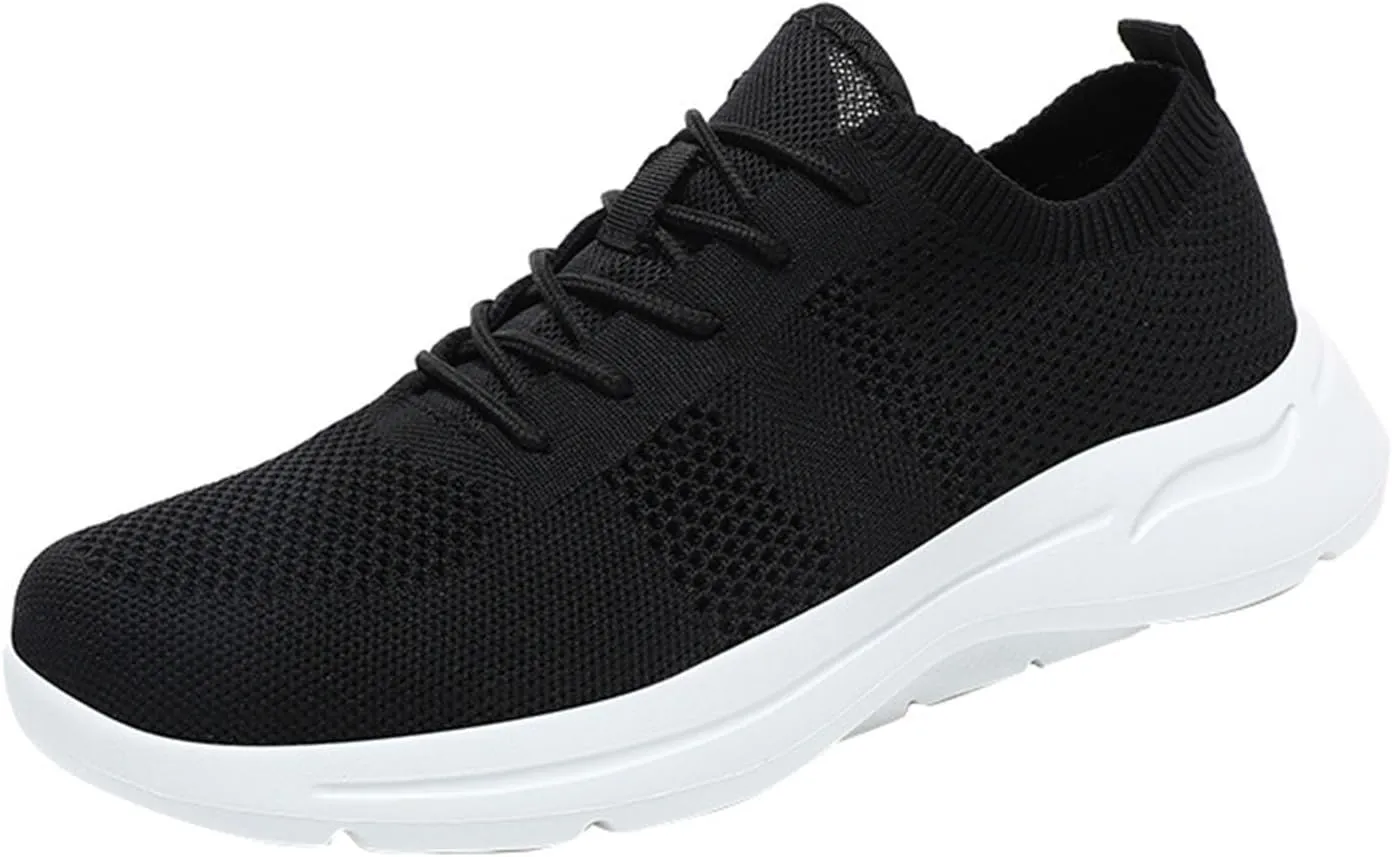 Mens Dress Shoes Casual Oxfords Shoes Knit Lightweight Womens Running Shoes Walking Casual Shoes Trendy Men Shoes Sneakers Black Tennis Shoe Loafers Shoe