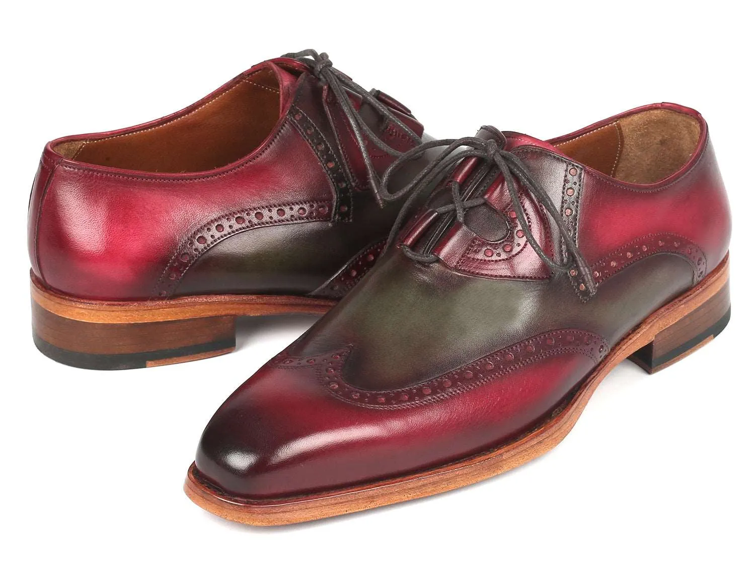 Paul Parkman Green & Bordeaux Brogues