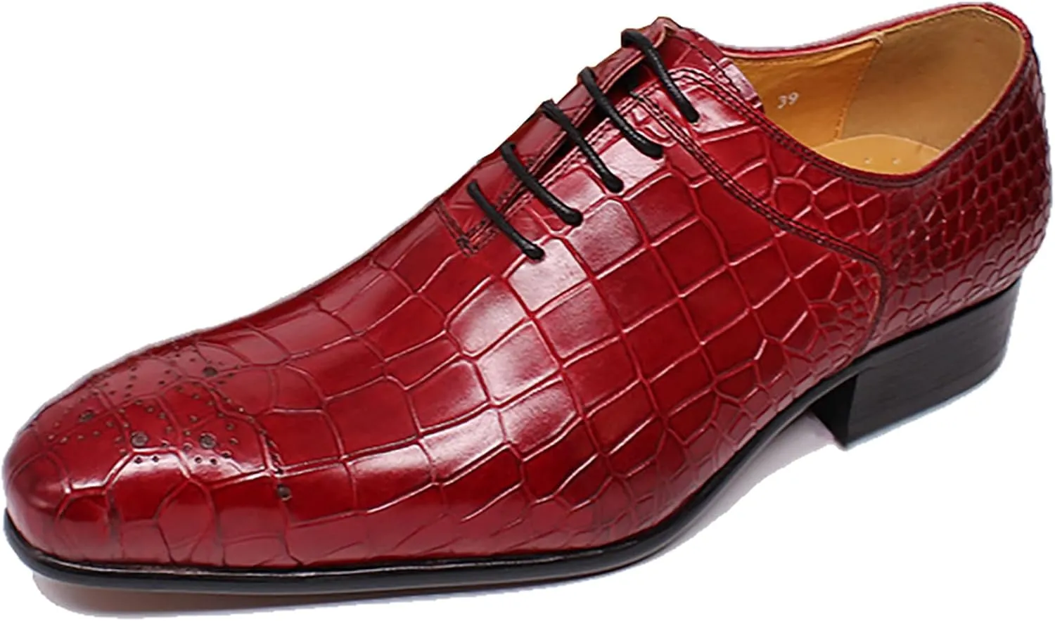 Santimon Men's Fashion Classic Genuine Leather Handmade Brogues Oxfords Dress Formal Tuxedo Derby Shoes