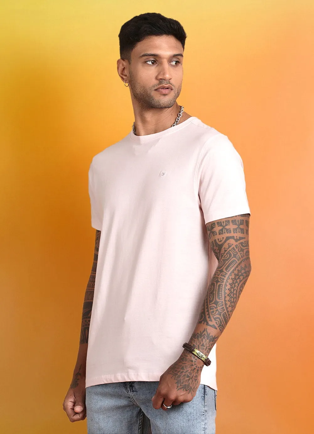Shell Pink Round Neck