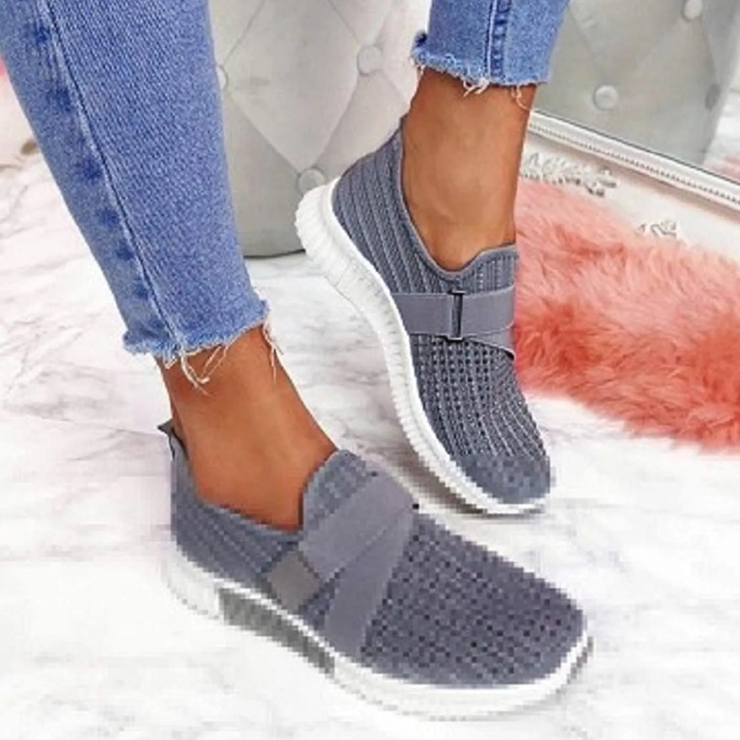 Sneakers for Women Walking Shoes Non Slip Lightweight Mens Casual Shoes Wide Feet Shoes Casual Black Platform Sneaker Black Tennis Shoe Loafers Casual Slip On
