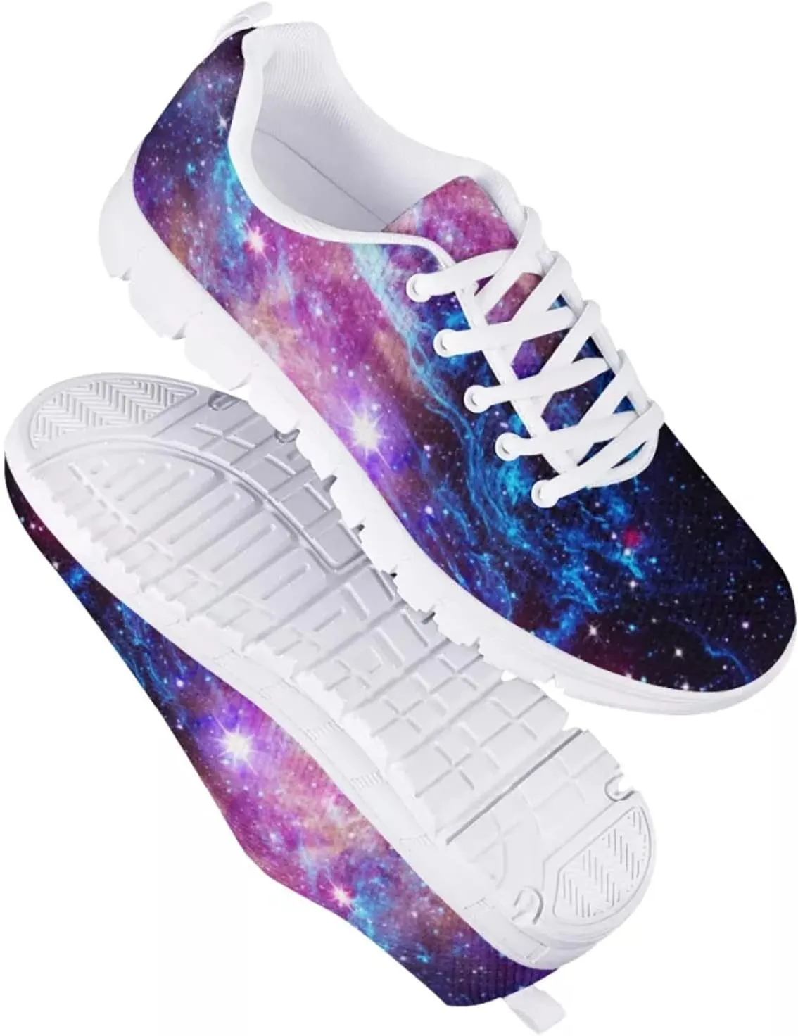 Wanyint Print Women's Sneakers Work Running Comfortable Jogging Shoes Lace-up Shoes