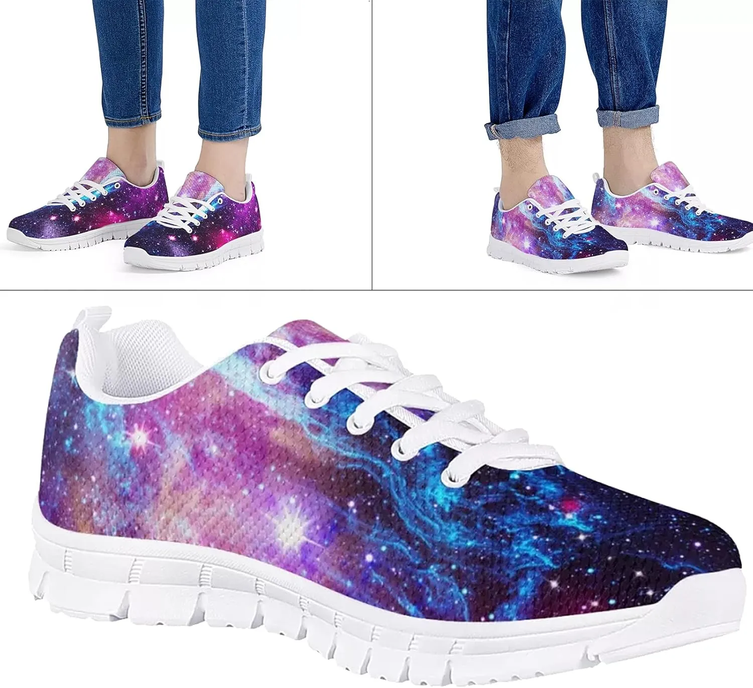 Wanyint Print Women's Sneakers Work Running Comfortable Jogging Shoes Lace-up Shoes