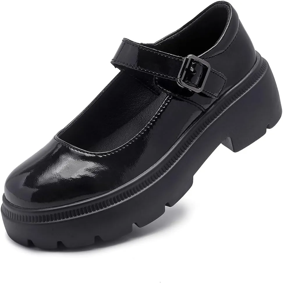Womens Mary Jane Shoes Round Toe Ankle Buckle Strap Chunky Heel Platform Pumps Comfortable for Casual Dressy Party Work Oxfords